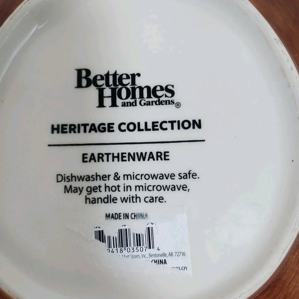 Better Homes And Garden Owl Heritage Collection Earthenware Serving Trinket Dish